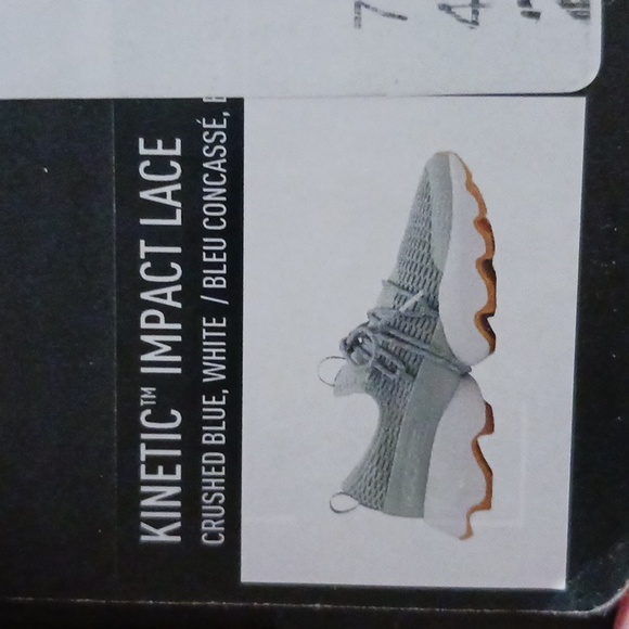 Sorel Kinetic Impact Lace Trainers in Crushed Blue, White Size 7M NWB - Picture 7 of 10